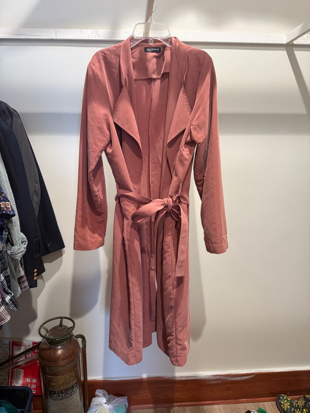 American Apparel Dusty Rose Wrap Trench